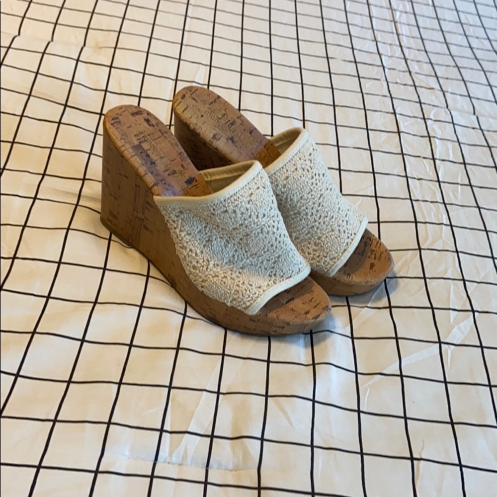 Cork Boho Wedge Sandals